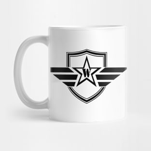 Military Army Monogram Initial Letter W Mug